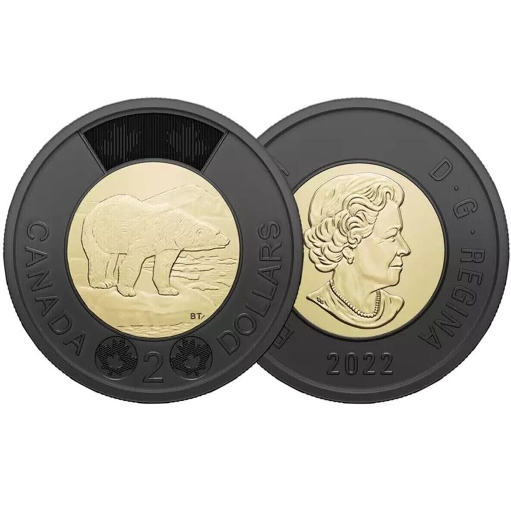 2022 $2 Reign of Queen Elizabeth II - Black Toonie (1 Coin) Uncirculated